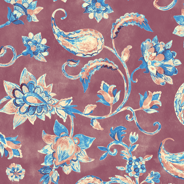 Canvas - Purple Floral (For Robot Desk Lamp)