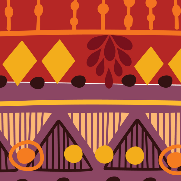Canvas - Warm Tribal Pattern (For Robot Desk Lamp)