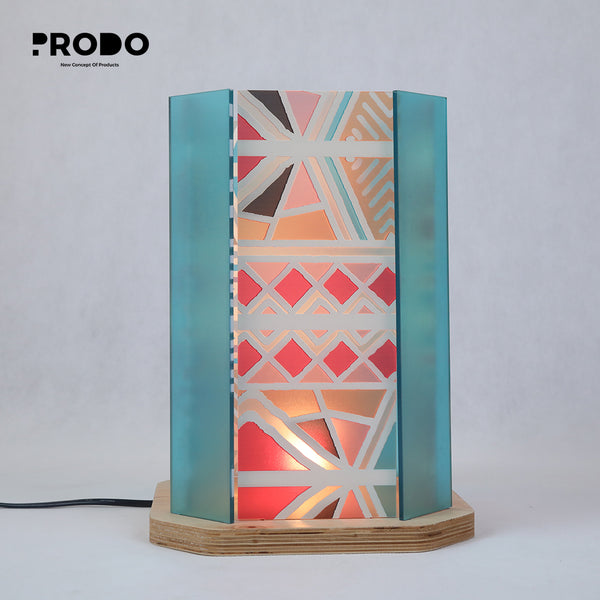 Acrylic Table Lamp - African