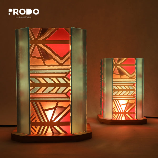 Acrylic Table Lamp - African