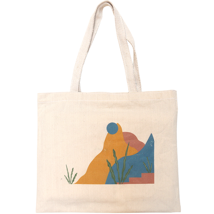 Tote bags in Egypt. Linen is the material used in the shopping bag. There is two different shapes Portrait tote bag & Landscape tote bag. It's Eco-friendly & fashion bag.