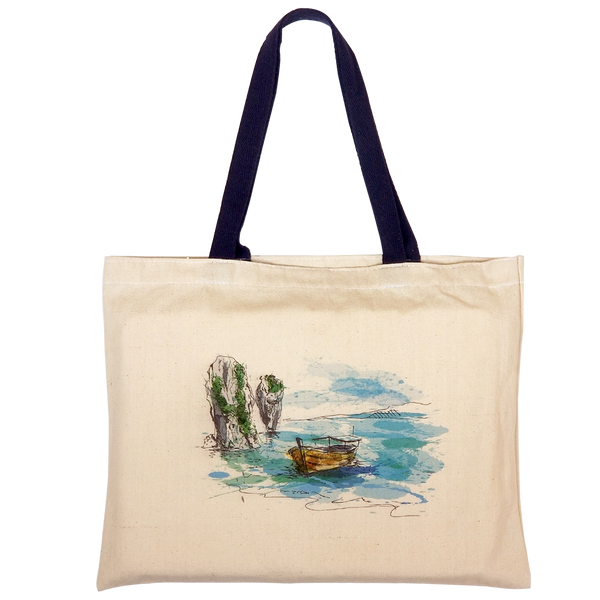 Tote bags in Egypt. Linen is the material used in the shopping bag. There is two different shapes Portrait tote bag & Landscape tote bag. It's Eco-friendly & fashion bag.