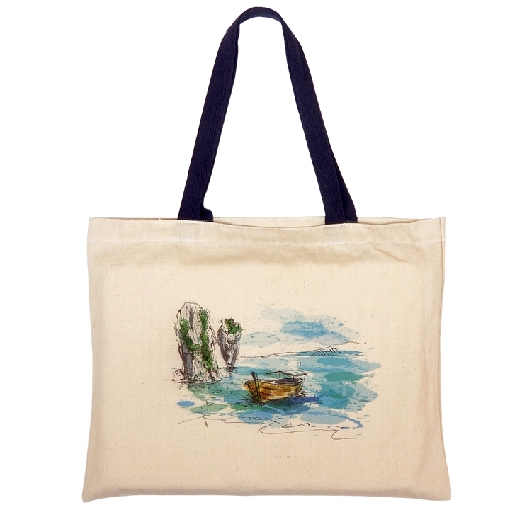 Tote bags in Egypt. Linen is the material used in the shopping bag. There is two different shapes Portrait tote bag & Landscape tote bag. It's Eco-friendly & fashion bag.