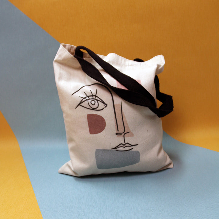 Tote bags in Egypt. Linen is the material used in the shopping bag. There is two different shapes Portrait tote bag & Landscape tote bag. It's Eco-friendly & fashion bag. 