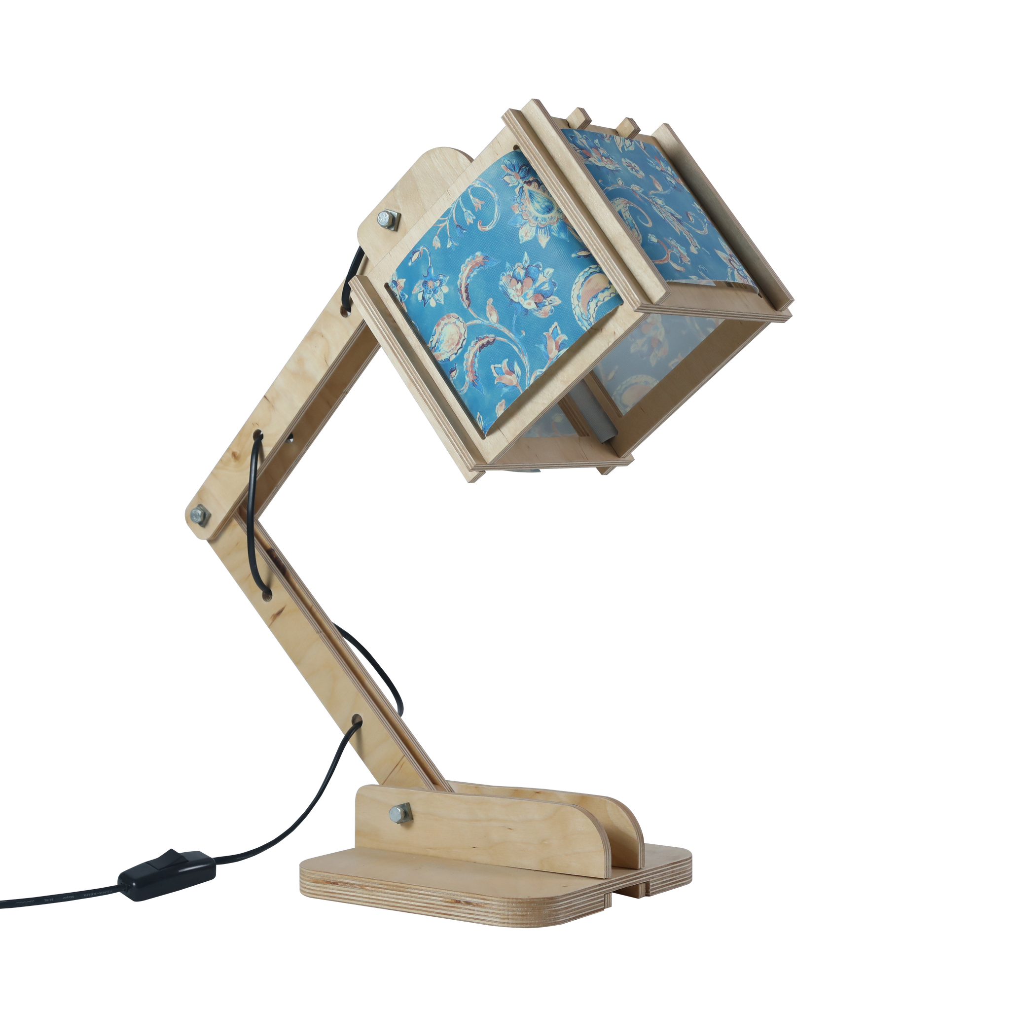 Wooden Robot shaped lighting unit, Vase, Desk lamp, table lamp, canvas, colored, printed, desk lamp, table lamp,Wooden base, plywood, Printed canvas, customized, led, led lighting, prodo, prodo eg, prodoeg, prodo egypt