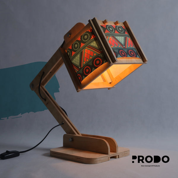 Robot Desk Lamp - Green Tribal Pattern