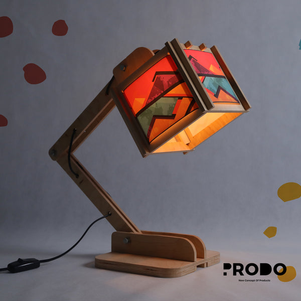 Robot Desk Lamp - African Geometric