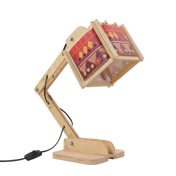Robot Desk Lamp - Warm Tribal Pattern