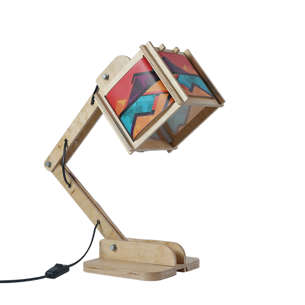 Robot Desk Lamp - African Geometric