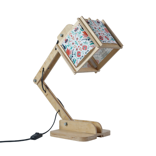 Robot Desk Lamp - Flowers Pattern