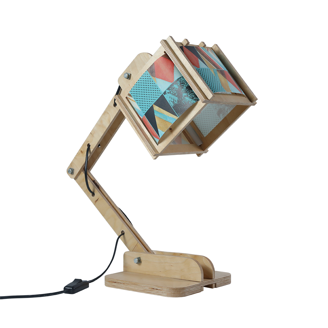 Robot Desk Lamp - Triangles Pattern
